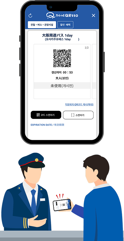 전철・버스・관광시설을 이용해 보세요！3